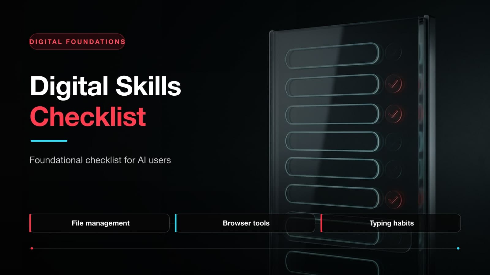 Foundational digital skills checklist for Mizo AI users and learners