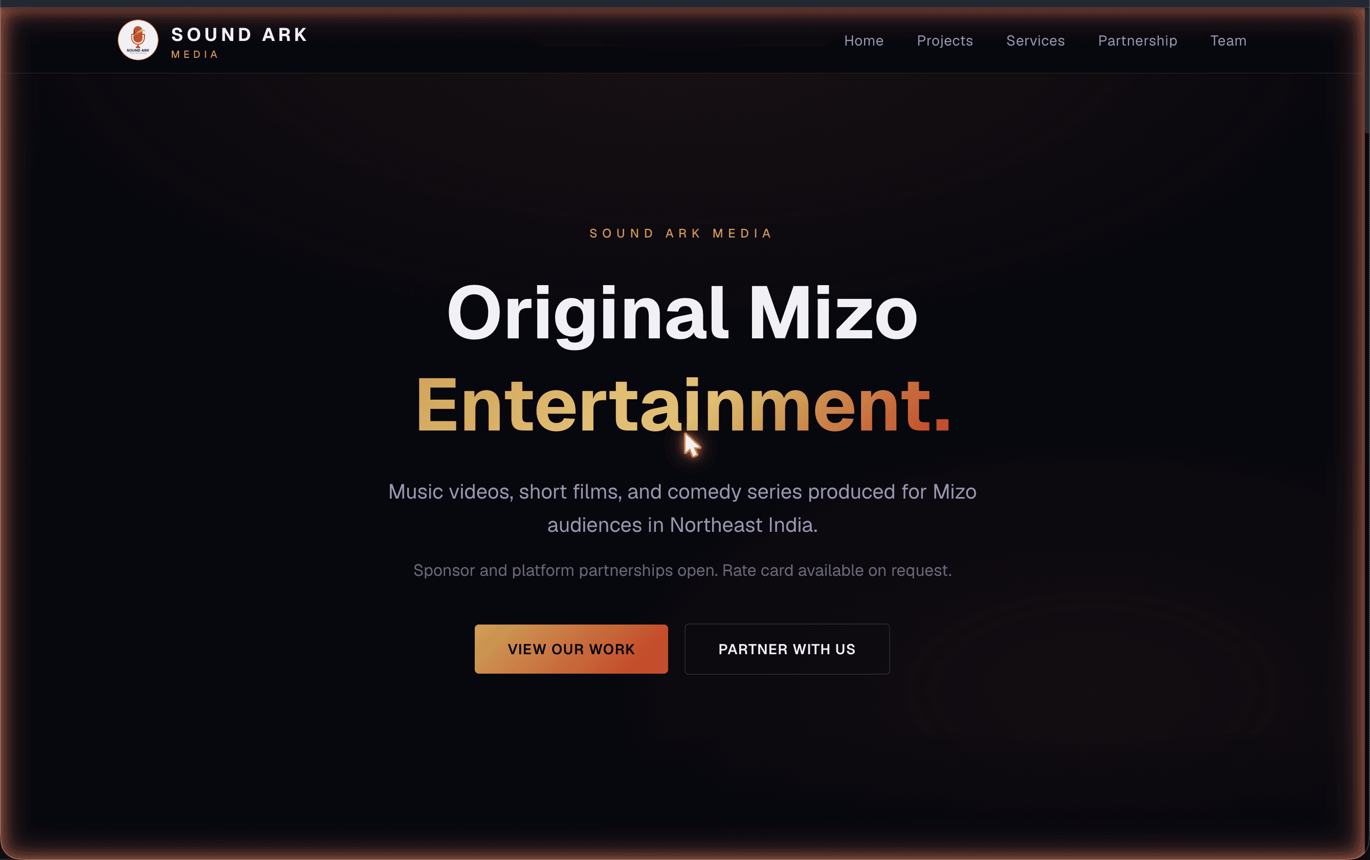Sound Ark Media website screenshot